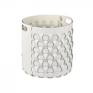 ADJ Круглая корзина Dubai, D40xH40 см., цвет: белый/панна котта ADJ Круглая корзина Dubai, D40xH40 см., цвет: белый/панна котта