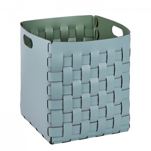 ADJ Корзинка Bottega, 35x35xH40 см., цвет: небесный/эвкалипт ADJ Корзинка Bottega, 35x35xH40 см., цвет: небесный/эвкалипт