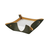 ADJ Подставка для бумажных блоков, 10x10xH4 см., цвет: оливковый/горчичный ADJ Подставка для бумажных блоков, 10x10xH4 см., цвет: оливковый/горчичный