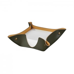 ADJ Подставка для бумажных блоков, 10x10xH4 см., цвет: оливковый/горчичный ADJ Подставка для бумажных блоков, 10x10xH4 см., цвет: оливковый/горчичный