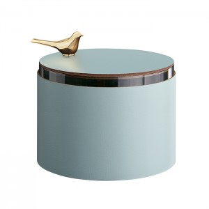 ADJ Шкатулка Bird диаметр 15хH10см, цвет: небесный/золото ADJ Шкатулка Bird диаметр 15хH10см, цвет: небесный/золото