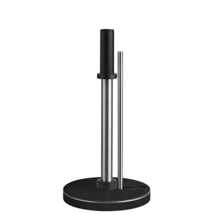 ADJ Держатель для кухонных рулонов, 16х35 см., цвет: черный/серый ADJ Держатель для кухонных рулонов, 16х35 см., цвет: черный/серый