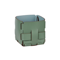 ADJ Корзинка Mini Bottega, 12x12xH13 см., цвет: эвкалипт/небесный ADJ Корзинка Mini Bottega, 12x12xH13 см., цвет: эвкалипт/небесный