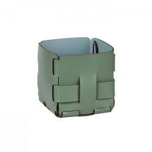 ADJ Корзинка Mini Bottega, 12x12xH13 см., цвет: эвкалипт/небесный ADJ Корзинка Mini Bottega, 12x12xH13 см., цвет: эвкалипт/небесный