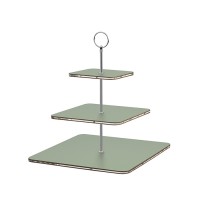 ADJ Сервировочная стойка 30x30xH35см., ручка круглая, цвет: эвкалипт/фурнитура хром