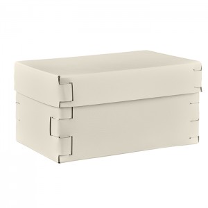 ADJ Коробка Snob, 25x15xH13,5 см., цвет: панна котта/белый ADJ Коробка Snob, 25x15xH13,5 см., цвет: панна котта/белый