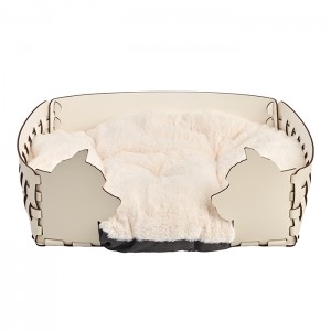 ADJ Лежанка Dog, 45х30хН15 см., цвет: панна котта/белый ADJ Лежанка Dog, 45х30хН15 см., цвет: панна котта/белый