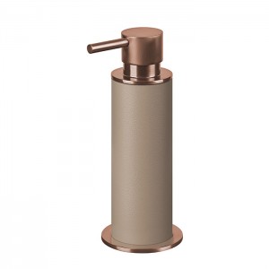 ADJ Диспенсер для жидкого мыла, D7xH19см., цвет: copper/капучино ADJ Диспенсер для жидкого мыла, D7xH19см., цвет: copper/капучино