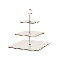 ADJ Сервировочная стойка 30x30xH35см., ручка круглая, цвет: белый/фурнитура бронза ADJ Сервировочная стойка 30x30xH35см., ручка круглая, цвет: белый/фурнитура бронза