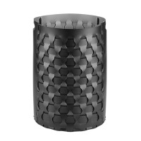 ADJ Круглая корзина для белья Dubai, D40xH57 см., цвет: черный/серый ADJ Круглая корзина для белья Dubai, D40xH57 см., цвет: черный/серый