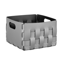 ADJ Корзинка Bottega, 25x25xH20 см., цвет: серый/черный ADJ Корзинка Bottega, 25x25xH20 см., цвет: серый/черный