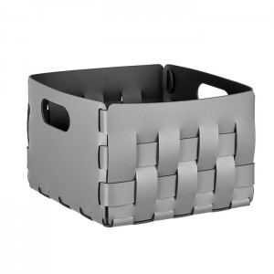 ADJ Корзинка Bottega, 25x25xH20 см., цвет: серый/черный ADJ Корзинка Bottega, 25x25xH20 см., цвет: серый/черный