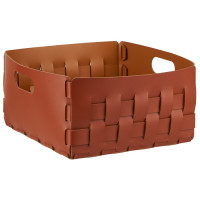 ADJ Корзинка Bottega, 35x35xH20 см., цвет: бордо/коньяк ADJ Корзинка Bottega, 35x35xH20 см., цвет: бордо/коньяк