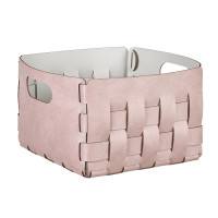 ADJ Корзинка Bottega, 25x25xH20 см., цвет: пепельная роза/устричный ADJ Корзинка Bottega, 25x25xH20 см., цвет: пепельная роза/устричный