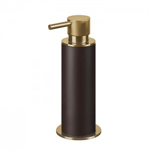ADJ Диспенсер для жидкого мыла, D7xH19см., цвет: Gold/шоколад ADJ Диспенсер для жидкого мыла, D7xH19см., цвет: Gold/шоколад