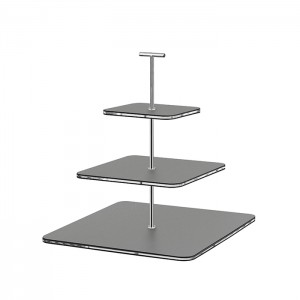 ADJ Сервировочная стойка 30x30xH35см., ручка Т, цвет: серый/фурнитура хром ADJ Сервировочная стойка 30x30xH35см., ручка Т, цвет: серый/фурнитура хром