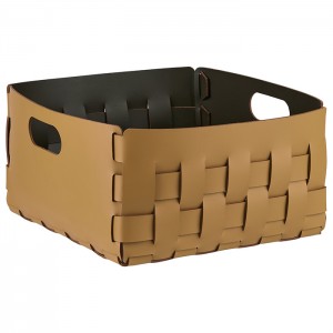 ADJ Корзинка Bottega, 35x35xH20 см., цвет: горчичный/оливковый ADJ Корзинка Bottega, 35x35xH20 см., цвет: горчичный/оливковый