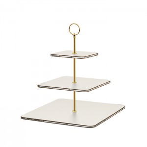 ADJ Сервировочная стойка 30x30xH35см., ручка круглая, цвет: белый/фурнитура золото ADJ Сервировочная стойка 30x30xH35см., ручка круглая, цвет: белый/фурнитура золото