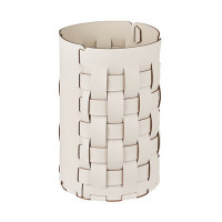 ADJ Корзина для мусора Bottega, D22xH35 см., цвет: белый/панна котта ADJ Корзина для мусора Bottega, D22xH35 см., цвет: белый/панна котта