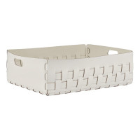 ADJ Корзинка Bottega, 60x50xH20 см., цвет: белый/панна котта ADJ Корзинка Bottega, 60x50xH20 см., цвет: белый/панна котта