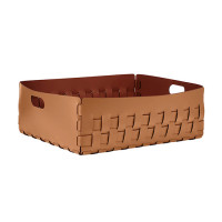 ADJ Корзинка Bottega, 60x50xH20 см., цвет: коньяк/бордо ADJ Корзинка Bottega, 60x50xH20 см., цвет: коньяк/бордо