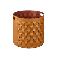 ADJ Круглая корзина Dubai, D40xH40 см., цвет: коньяк/бордо ADJ Круглая корзина Dubai, D40xH40 см., цвет: коньяк/бордо