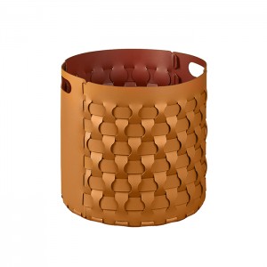 ADJ Круглая корзина Dubai, D40xH40 см., цвет: коньяк/бордо ADJ Круглая корзина Dubai, D40xH40 см., цвет: коньяк/бордо