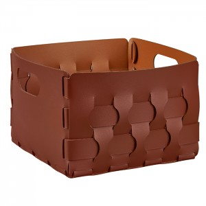 ADJ Корзинка Dubai, 25x25xH20 см., цвет: бордо/коньяк ADJ Корзинка Dubai, 25x25xH20 см., цвет: бордо/коньяк