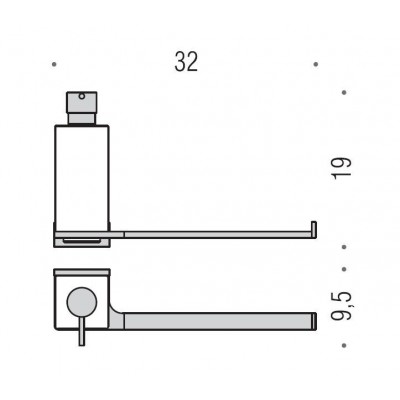 Полотенцедержатель с дозатором COLOMBO DESIGN LOOK B1674.BM настенный
