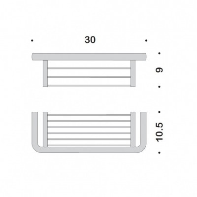 Полочка корзинка COLOMBO DESIGN LULU B6232 одинарная