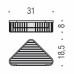 Полочка корзинка COLOMBO DESIGN ANGOLARI B9613 угловая одинарная