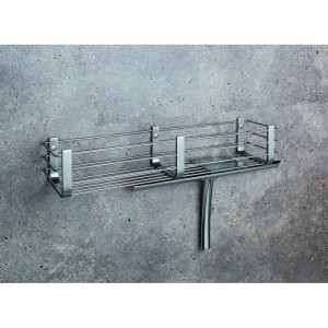 Полочка корзинка COLOMBO DESIGN ANGOLARI B9633.BM одинарная с металлической полочкой Полочка корзинка COLOMBO DESIGN ANGOLARI B9633.BM одинарная с металлической полочкой