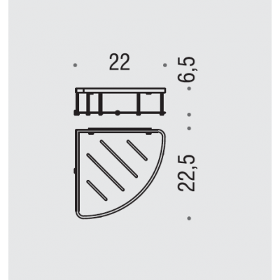 Полочка корзинка COLOMBO DESIGN ANGOLARI B9642 угловая одинарная съемная