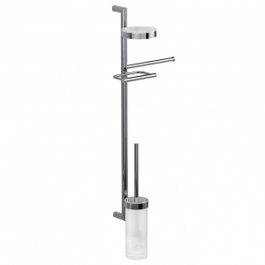 Стойка COLOMBO DESIGN PLANETS B9822 настенная с полотенцедержателем с мыльницей с держателем туалетной бумаги и с ершиком