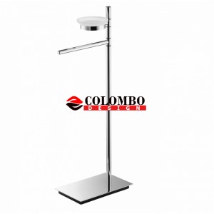 Стойка COLOMBO DESIGN SQUARE B9902 напольная с полотенцедержателем с мыльницей Стойка COLOMBO DESIGN SQUARE B9902 напольная с полотенцедержателем с мыльницей