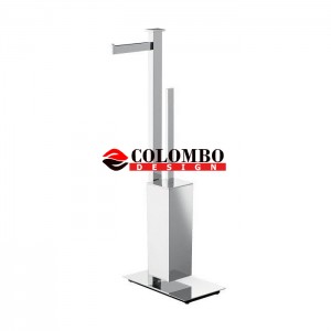 Стойка COLOMBO DESIGN UNITS B9107S напольная с держателем туалетной бумаги и ершиком Стойка COLOMBO DESIGN UNITS B9107S напольная с держателем туалетной бумаги и ершиком