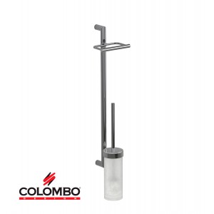 Стойка COLOMBO DESIGN PLANETS B9823 настенная с держателем туалетной бумаги и ершиком