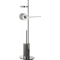 Стойка COLOMBO DESIGN PLANETS B9833 напольная с полотенцедержателем с мыльницей с держателем туалетной бумаги и с ершиком Стойка COLOMBO DESIGN PLANETS B9833 напольная с полотенцедержателем с мыльницей с держателем туалетной бумаги и с ершиком