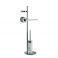 Стойка COLOMBO DESIGN PLANETS B9843 напольная с полотенцедержателем с мыльницей с держателем туалетной бумаги и с ершиком Стойка COLOMBO DESIGN PLANETS B9843 напольная с полотенцедержателем с мыльницей с держателем туалетной бумаги и с ершиком