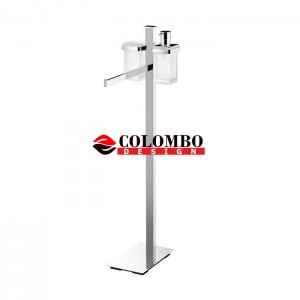 Стойка COLOMBO DESIGN UNITS B9111 напольная с полотенцедержателем с дозатором со стаканом Стойка COLOMBO DESIGN UNITS B9111 напольная с полотенцедержателем с дозатором со стаканом