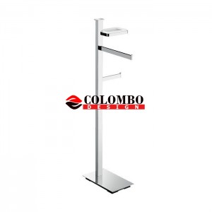 Стойка COLOMBO DESIGN UNITS B9113D напольная с полотенцедержателем с мыльницей с держателем туалетной бумаги Стойка COLOMBO DESIGN UNITS B9113D напольная с полотенцедержателем с мыльницей с держателем туалетной бумаги