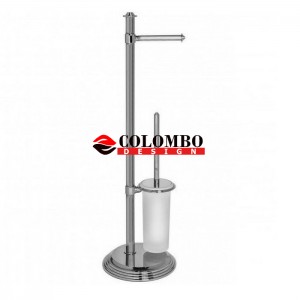 Стойка COLOMBO DESIGN HERMITAGE B3318 напольная с держателем туалетной бумаги и ершиком