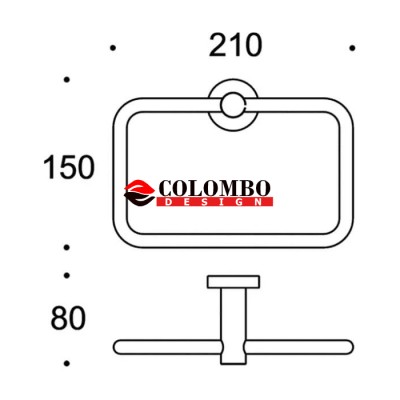 Полотенцедержатель COLOMBO DESIGN PLUS W4931.BM кольцо