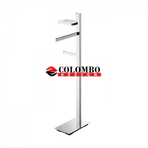 Стойка COLOMBO DESIGN UNITS B9113S напольная с полотенцедержателем с мыльницей с держателем туалетной бумаги Стойка COLOMBO DESIGN UNITS B9113S напольная с полотенцедержателем с мыльницей с держателем туалетной бумаги