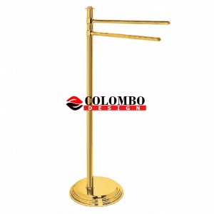 Стойка COLOMBO DESIGN HERMITAGE B3338.GOLD с полотенцедержателем двойным