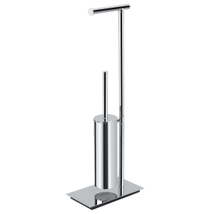 Стойка COLOMBO DESIGN SQUARE B9907 напольная с держателем туалетной бумаги и ершиком Стойка COLOMBO DESIGN SQUARE B9907 напольная с держателем туалетной бумаги и ершиком