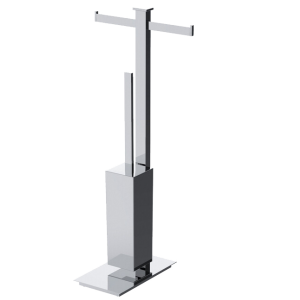 Стойка COLOMBO DESIGN UNITS B9108 напольная с двойным держателем туалетной бумаги и ершиком Стойка COLOMBO DESIGN UNITS B9108 напольная с двойным держателем туалетной бумаги и ершиком