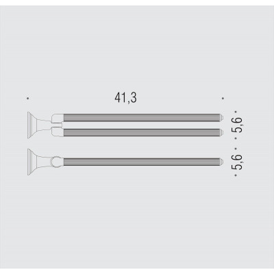 Полотенцедержатель COLOMBO DESIGN HERMITAGE B3312.GOLD двойной