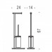 Стойка COLOMBO DESIGN SQUARE B9904 напольная с держателем туалетной бумаги и ершиком