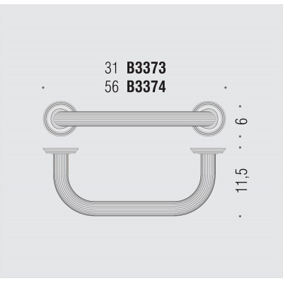 Поручень COLOMBO DESIGN HERMITAGE B3374.GOLD Поручень COLOMBO DESIGN HERMITAGE B3374.GOLD